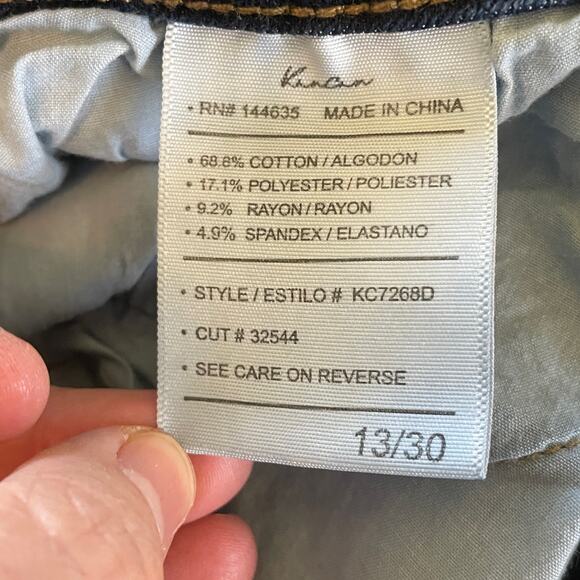 KanCan Skinny Blue Jeans Women Junior 13/30 Zip Ankle Ripped Knees Stretch Denim - Picture 7 of 12